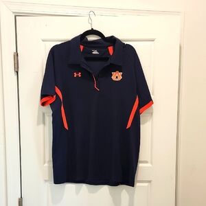 Under Armour Auburn Polo Shirt - Navy and Orange
